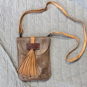 BED|STU Tan Leather Crossbody with Tassel
